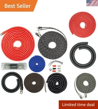 Complete 7500W 0 Gauge Amplifier Wiring Kit - Reliable & Versatile Components