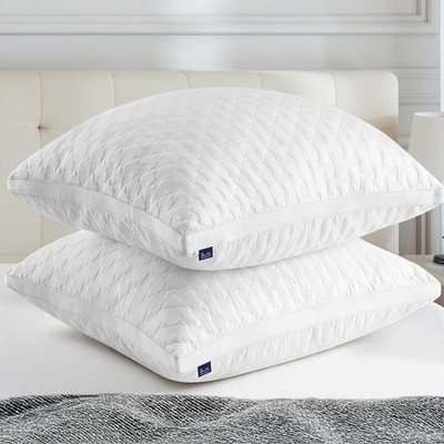 2er Set Microfaser Kopfkissen Kissen 80x80CM Hotel Kissen CertiPUR-US