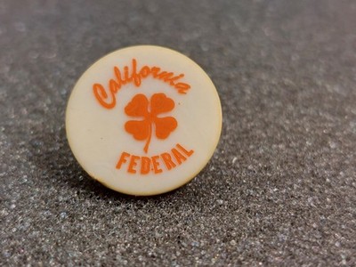 Vintage California Federal Four Leaf Clover Putting Golf Ball Marker