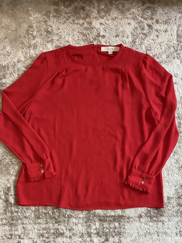 Red Loft Dressy Top Valentine's Blouse 