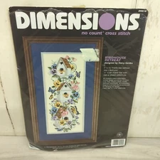 BIRDHOUSE RETREAT Cross Stitch Kit Bird House Dimensions 39010 **Read 