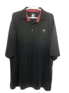 FJ-Foot-Joy-Mens-XL-Black-Polo-Golf-Shirt-Short-Sleeve-Stretch-Prodry-Lisle