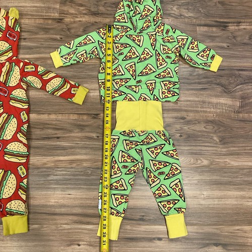 (Set of 2) Purl Lamb Size 12/18 Months Food Pajamas Burgers & Pizza - EXCELLENT! - Picture 15 of 16