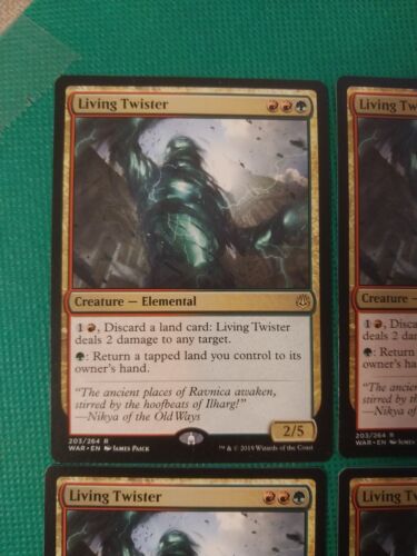 4x Living Twister War of the Spark *Playset* Rare Magic MTG WOTC M8767 - Bild 2 von 5