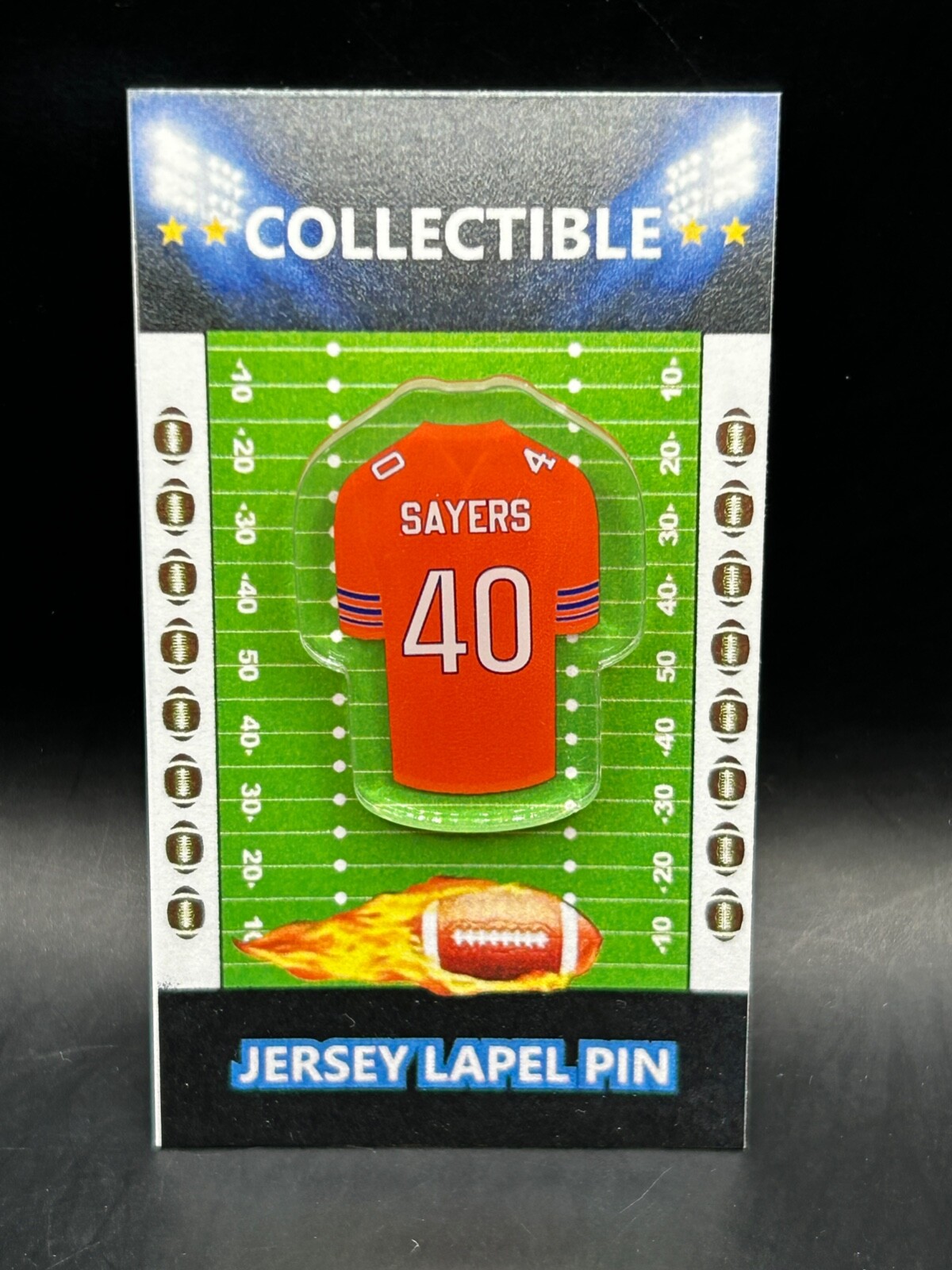 Chicago Bears Gale Sayers Jersey Lapel Pin - Classic Collectible - Duh BEARS