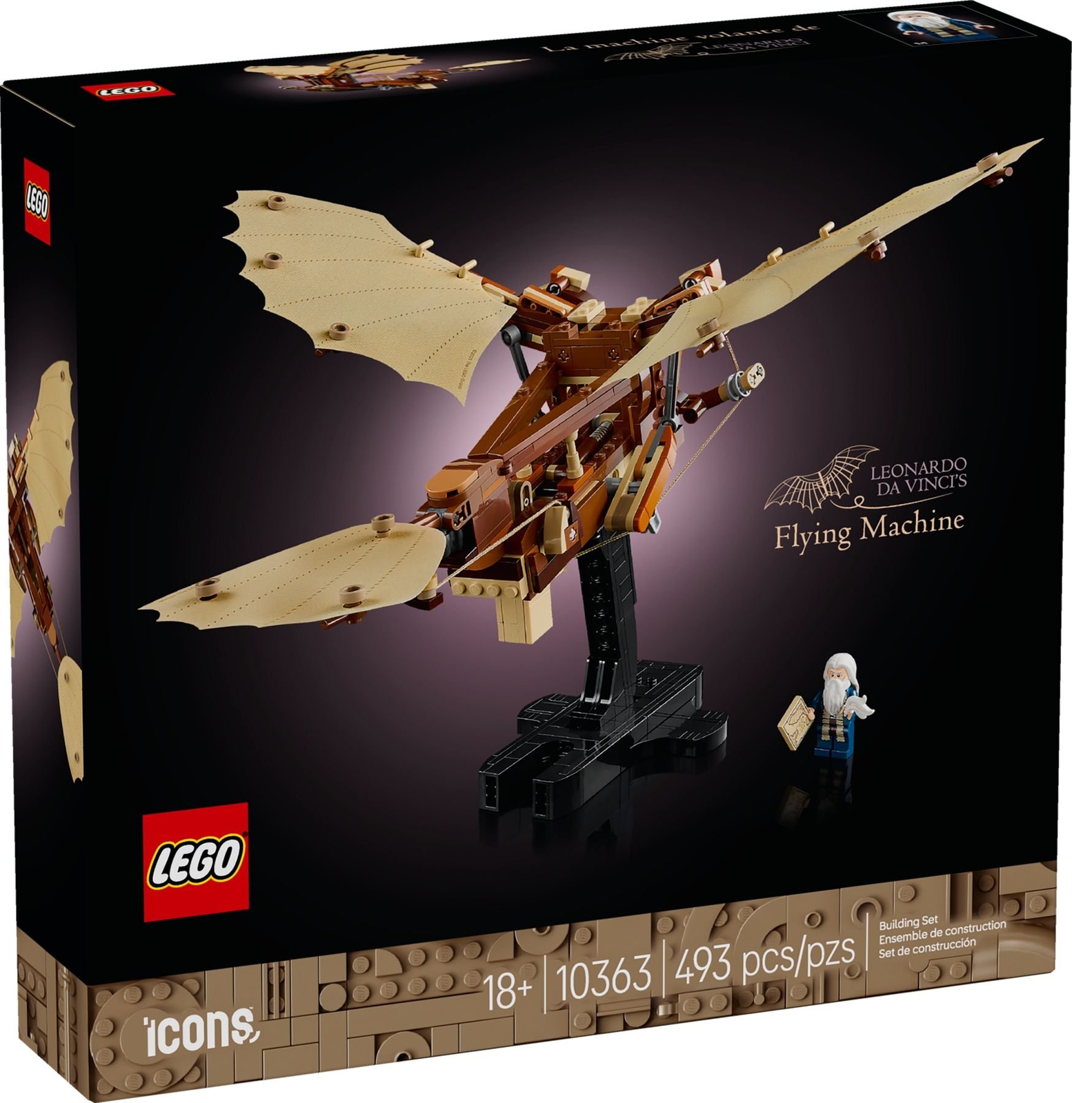 КОНСТРУКТОР LEGO ICONS 10363 - Leonardo da Vincis Fluggerät - NEU & OVP -