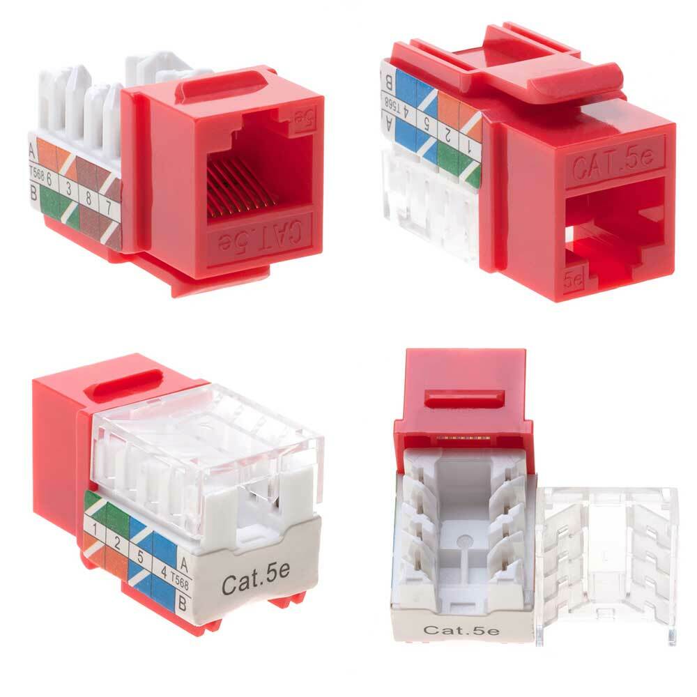 Cat5e Keystone Jack Network Ethernet 45 Degree RJ45 Tool