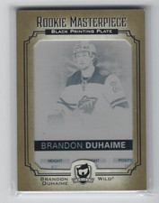 Brandon Duhaime 21-22 Upper Deck The Cup Rookie Masterpiece BLACK Printing Plate