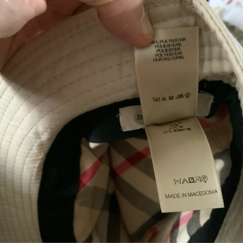 Burberry Cotton Gabardine Fedora Hat Size Large Check Liner - Picture 6 of 11