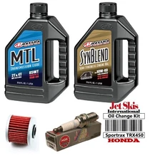 Honda SporTrax 450 TRX450R Tune Up Plug Filter Oil Change Engine Trans Service