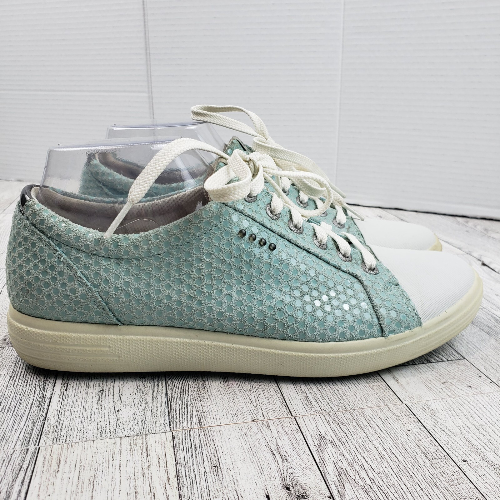 ECCO Hydra-Max Golf Shoes Womens Aqua Blue Leather | EU 40 (US 9 - 9.5)