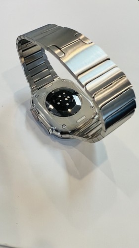 CUSTOM Apple Watch ULTRA 2 49mm Diamond Polished Mirror Finish Link Band - Picture 10 of 13