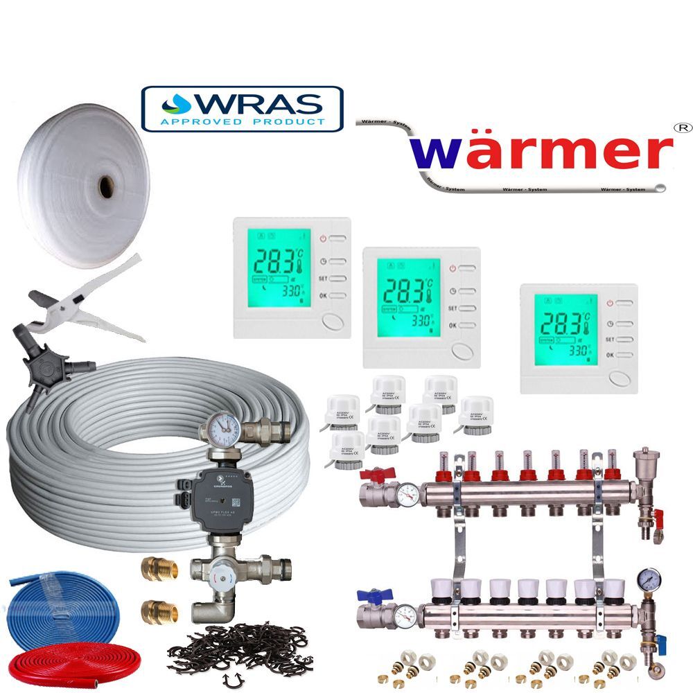 40-50sqm Underfloor Heating Multi Wet Kit Including Layer Pipe