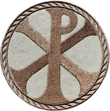 CHI-RHO CHRISTOGRAM JESUS CHRIST CHRISTIAN SYMBOL PX DESERT TACTICAL HOOK PATCH