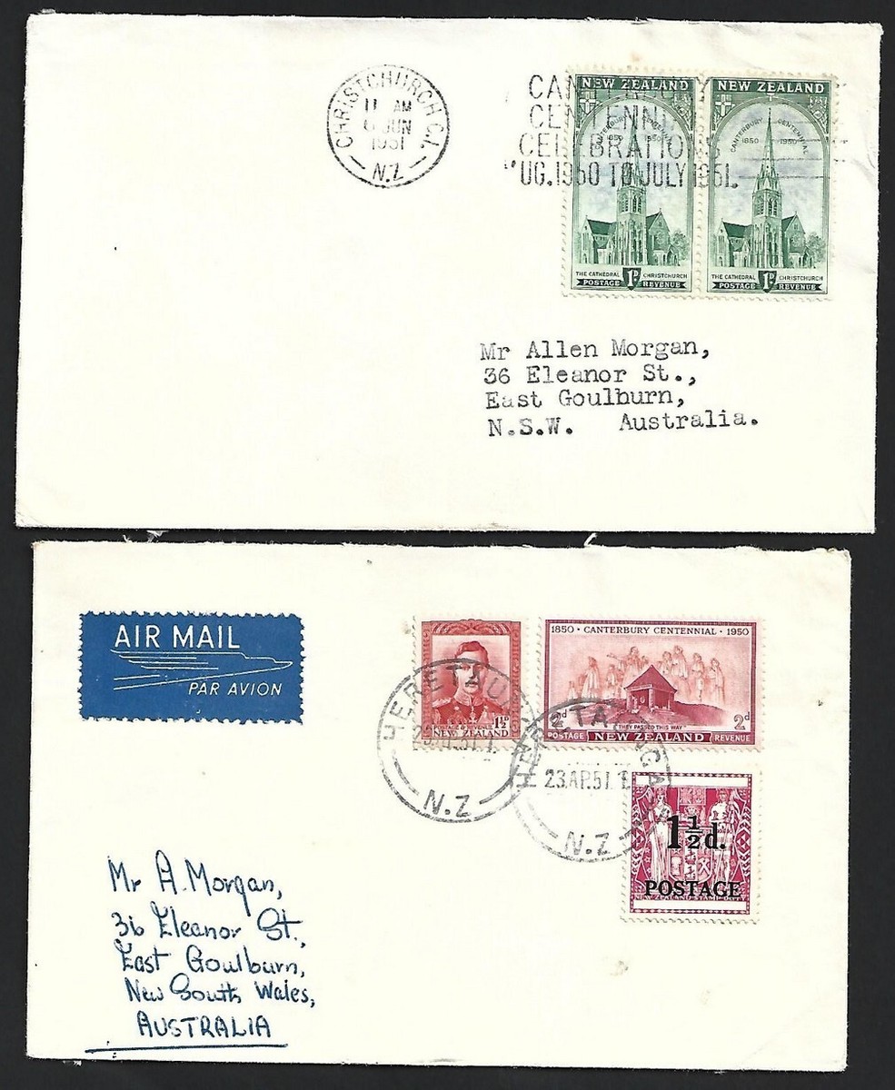 オーストラリア　ニュージーランド　記念 AOP) New Zealand 1951 covers to Australia (2) | eBay
