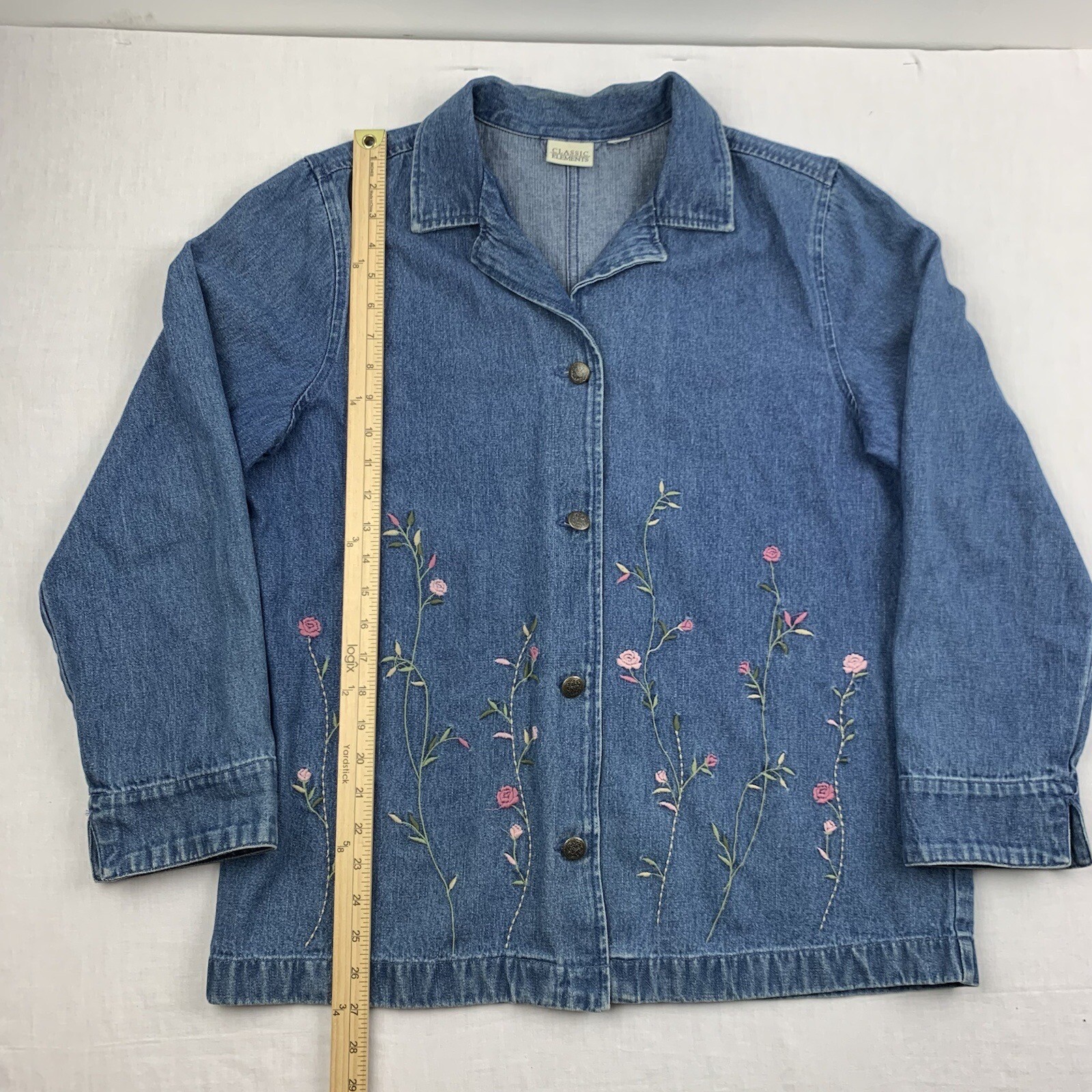 Vintage Classic Elements Floral Button Up Womens … - image 6