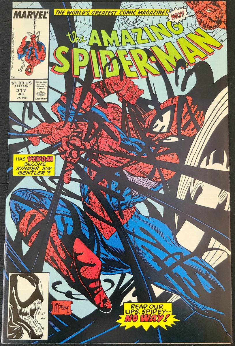 MARVEL ブラックボルト　ダブルサイン　スケッチカード　DCコミック Marvel AMAZING SPIDER-MAN #317 Direct (Jul 1989) Todd
