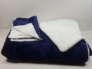 AmazonBasics Ultra-Soft Micromink Sherpa Comforter Bed Set - Twin, Navy Blue  eBay