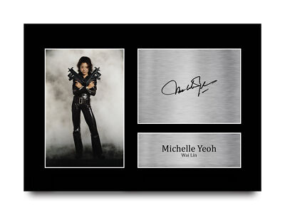 Michelle Yeoh James Bond Tomorrow Never Dies Signed A4 Photo Print Movie Fan