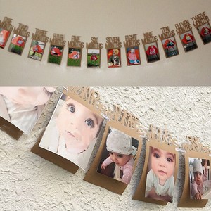 Amazoncom Collage Photo Frame For Baby First Year Keepsake 12 Baby Month By Month Frame Hashtag Bg