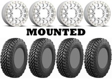 Kit 4 Nitto Trail Grappler Sxs 33x9.5-15 On 401-r Beadlock Polished Nar Pol