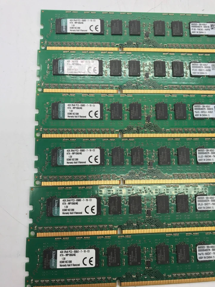 Kingston 48GB (12X 4GB) DDR3-1066 PC3-8500 2Rx8 ECC  Server RAM KTA-MP1066/4G - Image 3 of 4