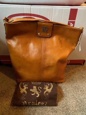 large cognac tote