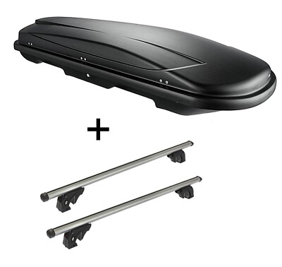 Dachbox JUXT600L+Dachträger LION1 für für Peugeot 307 SW 5Tür 02-08