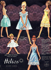 publicité Advertising  1122  1960  Hélios  lingerie  nuisette  combinaison jupon