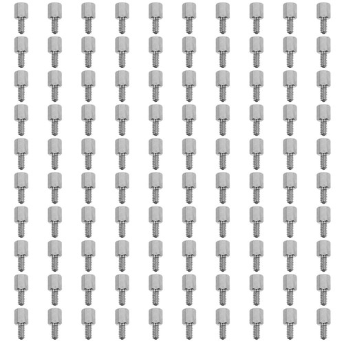 100 Pcs Copper Stud Male to Female Pillars Nickle-plated