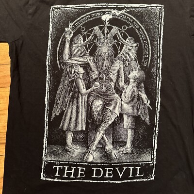 Mortus Viventi Tarot Card Shirt Medium Death Card Devil Gothic | eBay