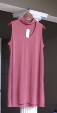 DREW Marsalla Sleeveless Mock Cutout V Neck Slip Dress Size L $165