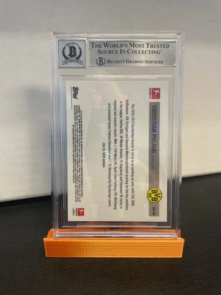 2018-19 Topps Now Bundesliga Christian Pulisic firmado Beckett auténtico automático 10 Foto 2 de 2
