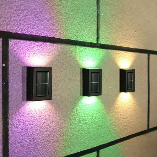 Solaire 2 LED Pont Lumière Chemin Jardin Escaliers Étape Clôture Lampe Extérieur - Picture 4 of 25
