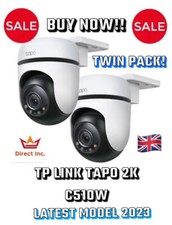 TP-LINK TWIN PACK (TAPO C510W) Telecamera Wi-Fi di Sicurezza Pan/Tilt 2K da Esterno, 360°,