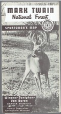 1968 MAP Mark Twain National Forest Service U.S. Dept Of Agriculture Missouri