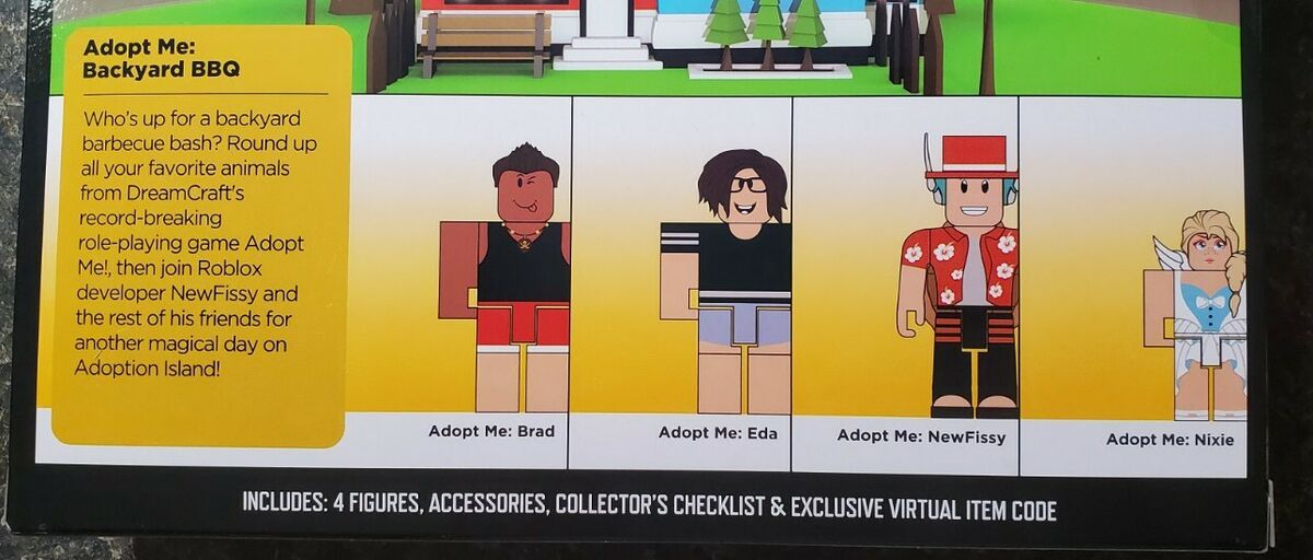  Roblox Celebrity Collection - Adopt Me: Backyard BBQ Four  Figure Pack [Includes Exclusive Virtual Item] : Toys & Games