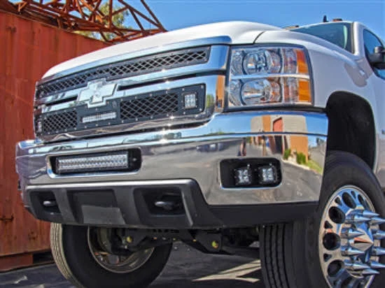 Montaje de parachoques rígido con barra de luz LED serie E PRO para Chevy Silverado 2500 3500 Foto 2 de 4