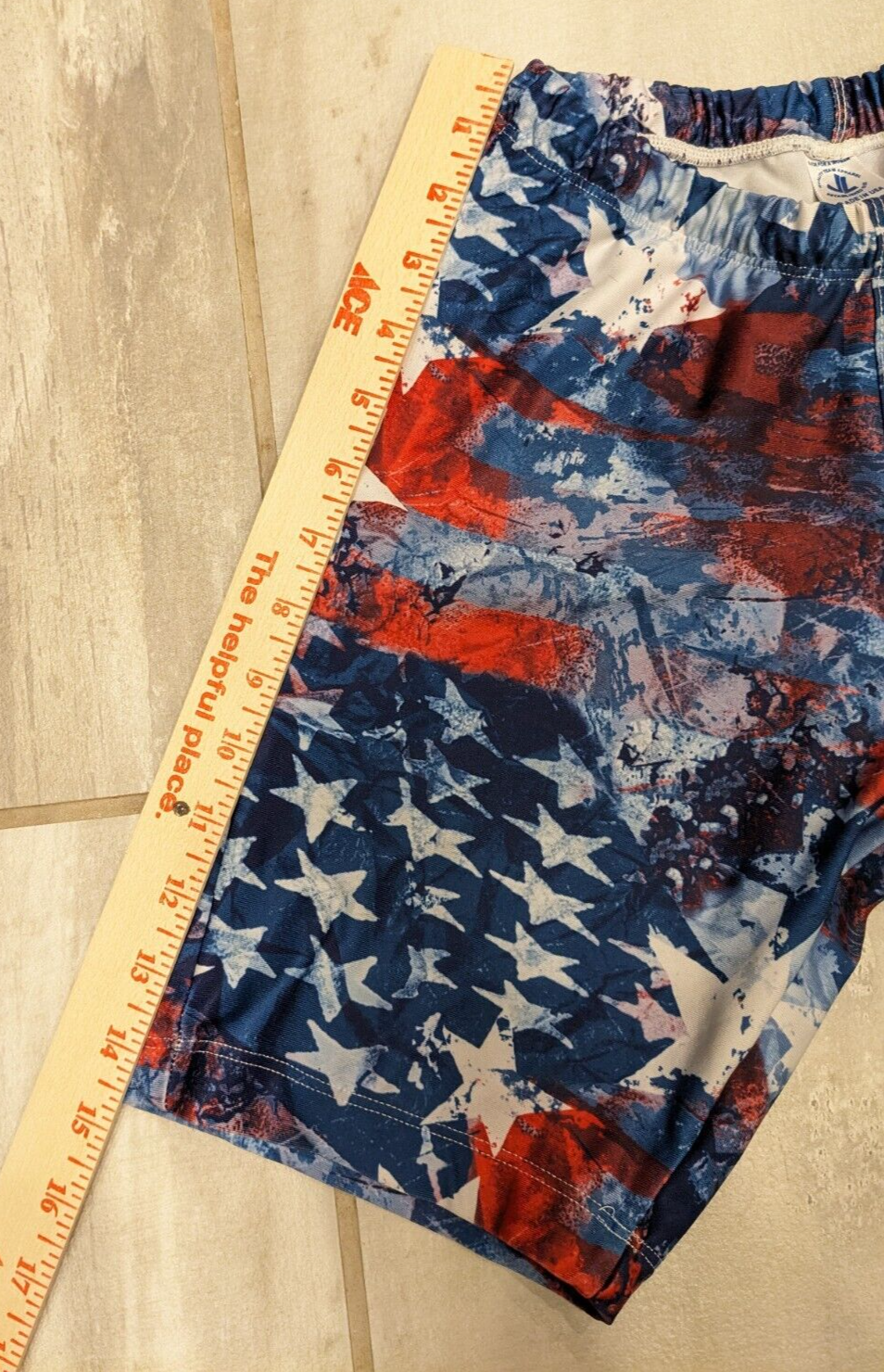 FILA Pantaloncini da canottaggio JL Racing uomo taglia small rosso bianco e blu patriottico usati in ottime condizioni