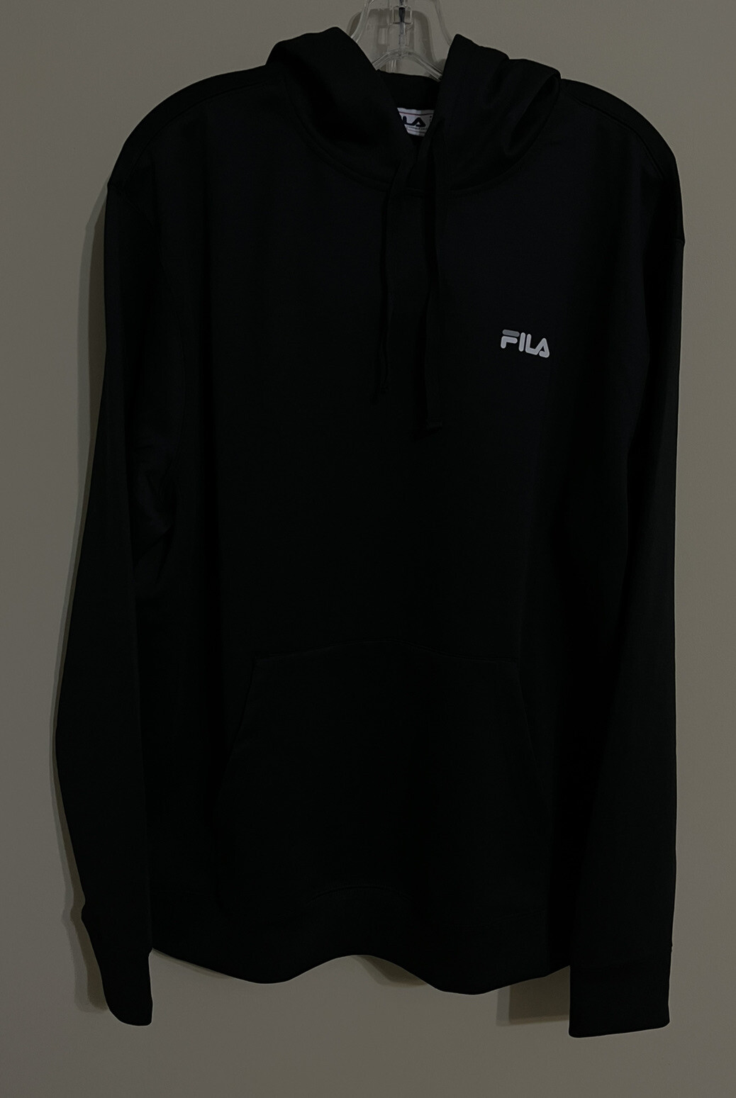 Felpa con cappuccio uomo Fila taglia L nera logo nuova con etichetta