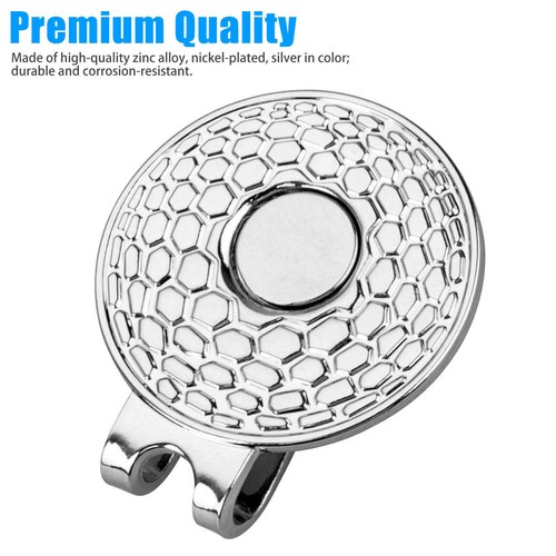 12/6x Magnetic Golf Ball Hat Clip For Golf-Bit Standard Marker w/Rhinestone Hole - Picture 2 of 16