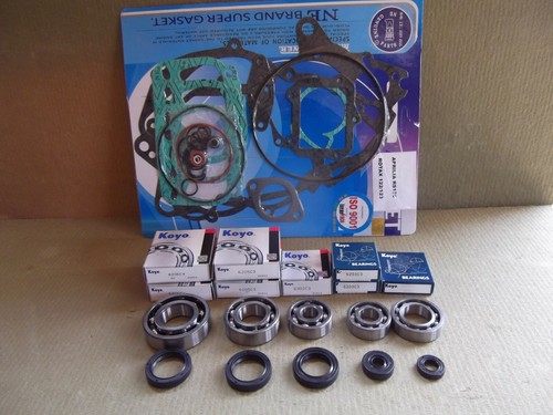 Aprilia RS125 RS 125 Complete Koyo Bearing & Seal Kit & gasket set.Rotax 122 - Picture 1 of 2