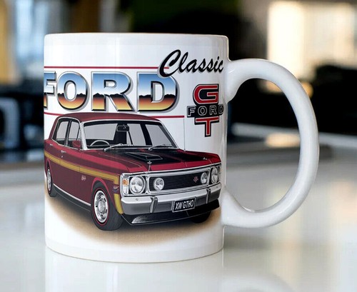 FORD XW GT FALCON SEDAN QUALITY 11oz MUG (8 CAR COLOURS) - Picture 15 of 16