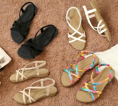 Damen Sandalen Kunstleder Slipper Fersenriemen offene Zehenpartie Freizeit bequem Sommer Sandale