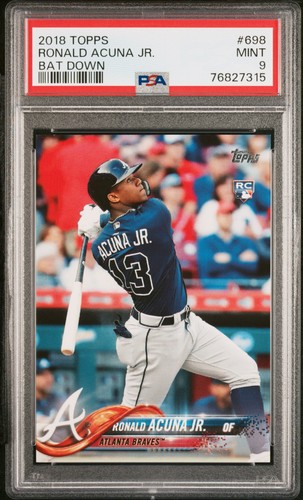 2018 TOPPS SP #698 RONALD ACUNA JR. PSA 9
