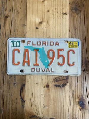Vintage Florida - DUVAL - US Car License Plate CAI 95C