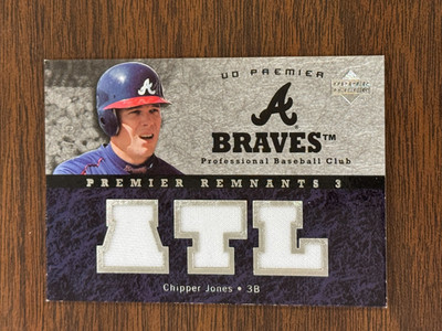2007 Upper Deck Premier - Premier Remnants Chipper Jones #PR3-CJ  /75 