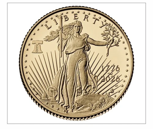 1776 - 2026 American Eagle 1/10 oz Gold Proof Coin $5
