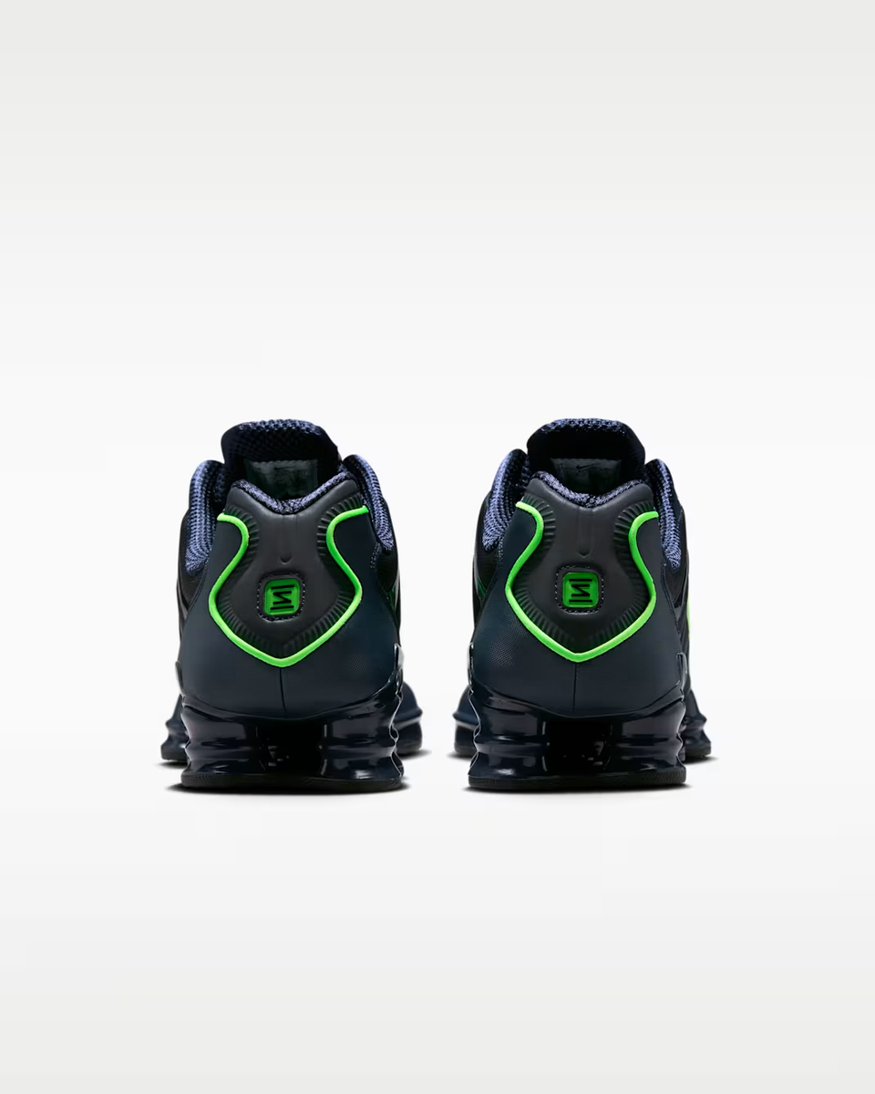 Nike Shox TL Shoes Thunder Blue Obsidian Green Strike Black Men's