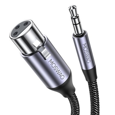 XLR Mikrofonkabel 3,5mm Klinke TRS auf XLR weiblich 3 Pin 3 Meter für